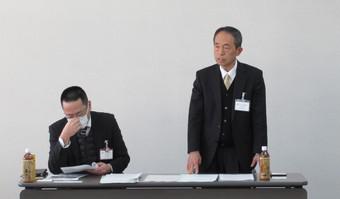 あいさつを行うJA北びわこ田中洋輝代表理事理事長の内容を表示