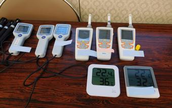 精度確認を行った温湿度計で適切な管理の内容を表示