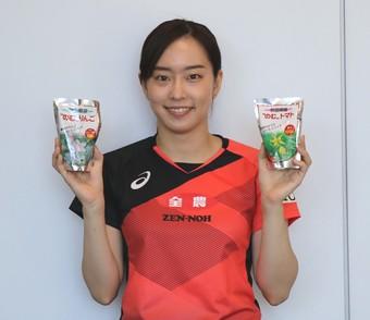 石川選手からのコメント「試合や練習の合間に飲みたいです!」の内容を表示