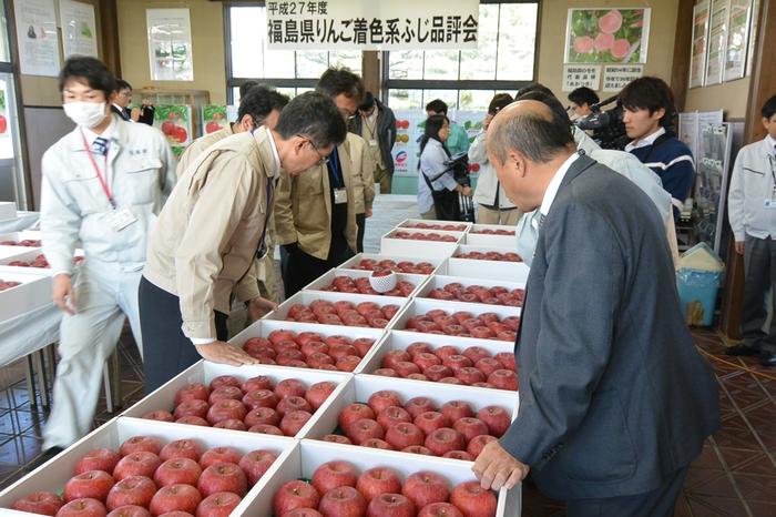 出品されたりんごの審査の内容を表示