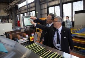 1.アスパラガス選果機 スイッチオンの内容を表示