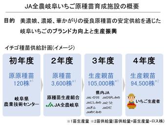 イチゴ種苗供給計画(イメージ)の内容を表示