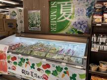 岐阜県産青果物フェアの特設販売スペースの内容を表示
