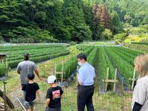 圃場視察の様子の内容を表示