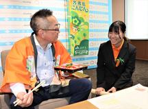 弁当制作の工夫を訪ねる市長の内容を表示