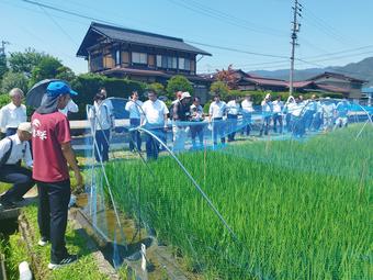 圃場視察の様子の内容を表示