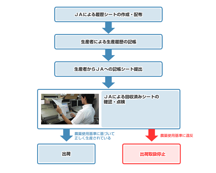 システムによる点検の主な流れ