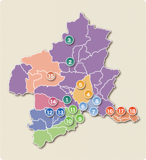 県内ホール地図