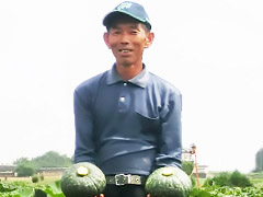 JA茨城むつみ　総和地区園芸部会　かぼちゃ部　安田 隆雄さん