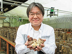 JAつくば市谷田部産直部会　有限会社なかのきのこ園 代表 飯泉さん