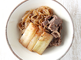 たっぷりねぎと牛肉のすき煮