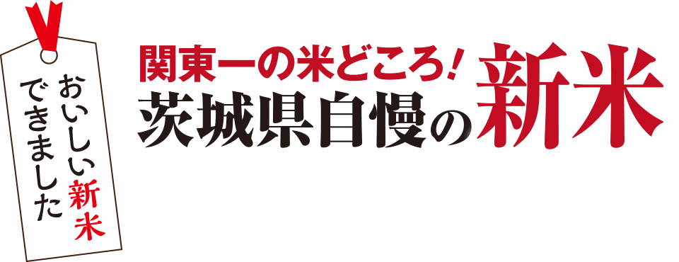 おいしい新米できました　関東一の米どころ！茨城県自慢の新米