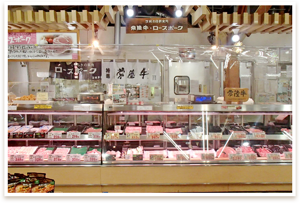 ファーマーズポケット内精肉対面販売コーナー