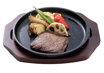 季節の野菜と常陸牛ステーキ