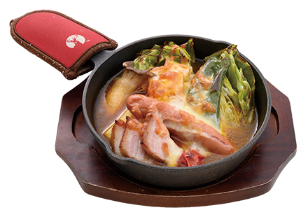 季節の野菜とどきどき自家製ベーコン・ソーセージ入りチーズスープカレー