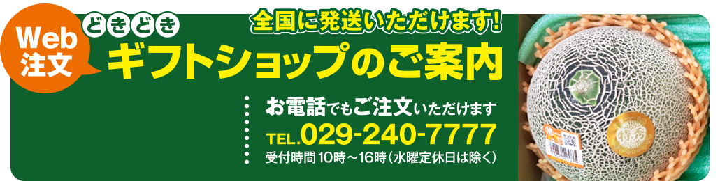 全国に発送いただけます！ウェブ注文、どきどきギフトショップのご案内。