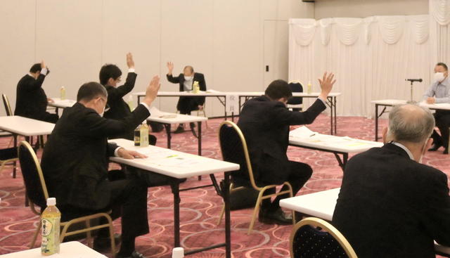 議案を審議・承認する参加者の内容を表示