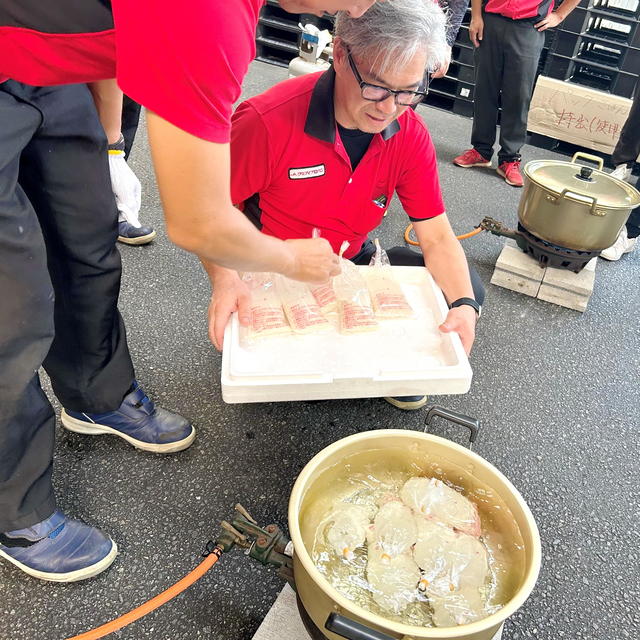 非常用炊飯袋での炊飯の内容を表示