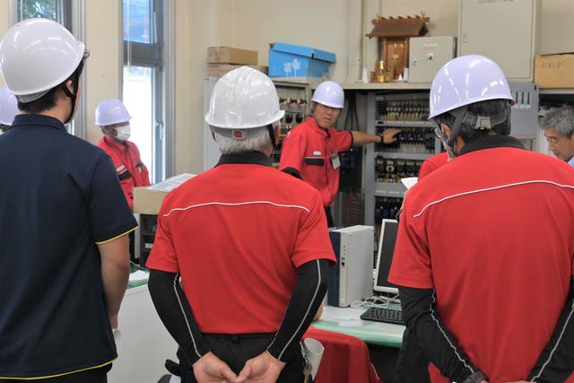 緊急停止措置の手順確認の内容を表示
