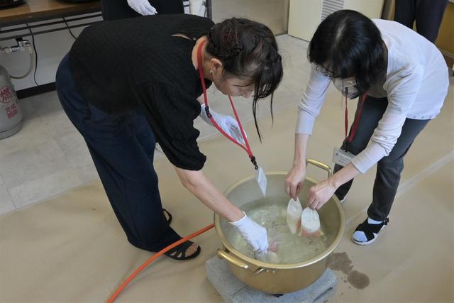 非常用炊飯袋での炊飯の内容を表示