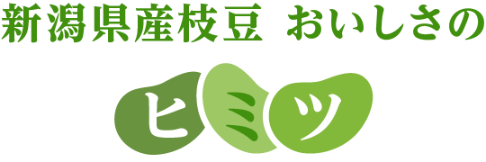 新潟県産枝豆 おいしさのヒミツ