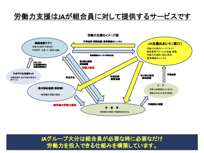 労働力支援のイメージ図