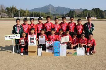 2位の「アリーバFC」(宮崎)の内容を表示