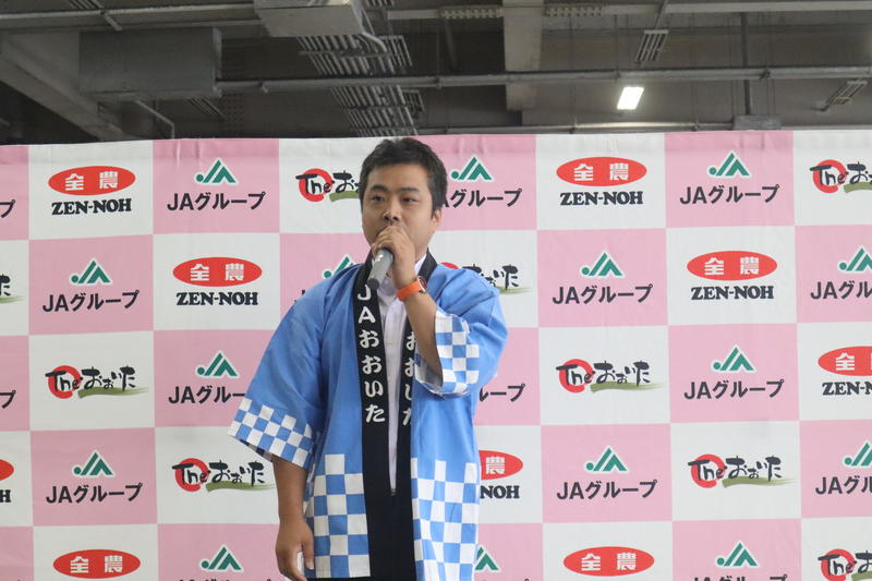 ◆市場関係者へPRをする中山敦副部会長の内容を表示