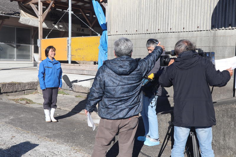 ◆取材を受ける久住校の生徒の内容を表示