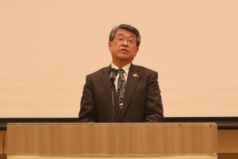 ◆開会挨拶をする壁村会長の内容を表示