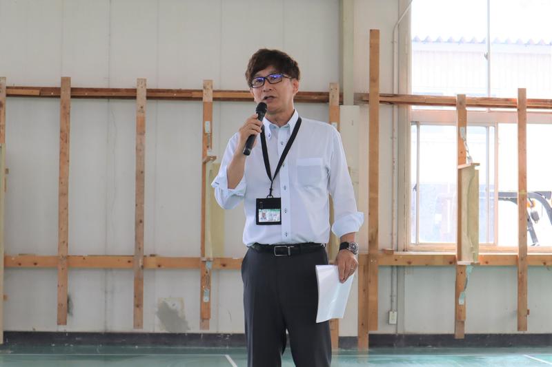 ◆開会挨拶をする全農おおいた資材部の二瓶鉄哉部長の内容を表示