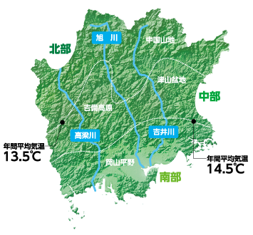 岡山県地図