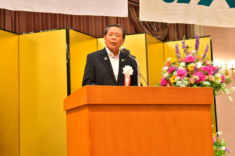 青江会長より挨拶の内容を表示