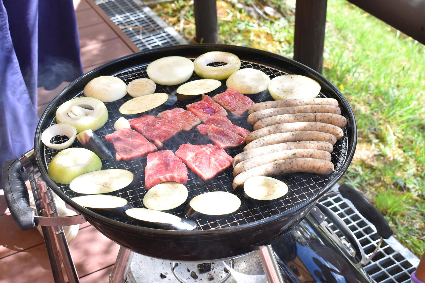 県産食材でＢＢＱの内容を表示