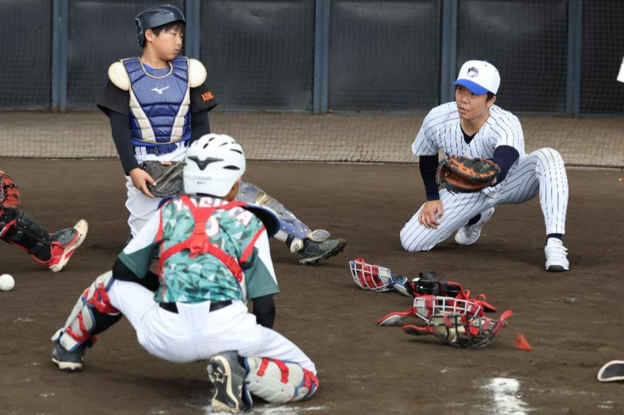 ＪＡ全農WCBF少年野球教室・青森県五所川原市教室の様子