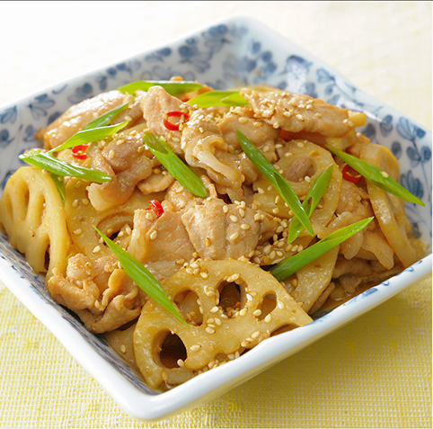 豚肉とれんこんの甘辛炒め煮