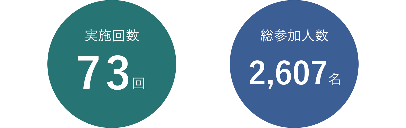 実施回数65回　総参加人数2,391名