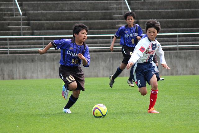 大松FC(青) vs 潮江Jr.FC(白)の内容を表示