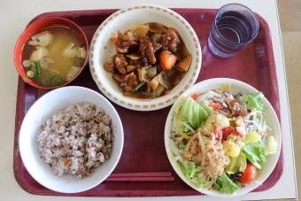 (メニューの一例)徳島県産野菜で、バランスの良い食事を。の内容を表示