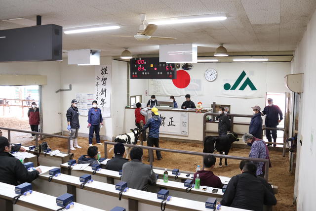 令和3年初生牛初セリの様子の内容を表示