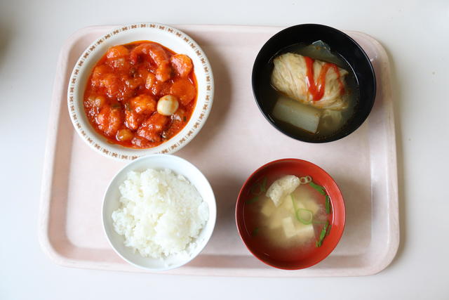 （メニューの一例）徳島県産野菜で、バランスの良い食事を。の内容を表示