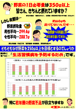 野菜たりてますか???の内容を表示