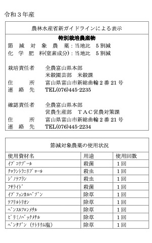 ガイドライン（令和3年産）
