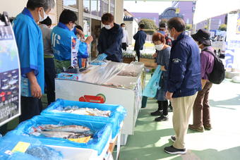 お魚店頭販売のようすの内容を表示